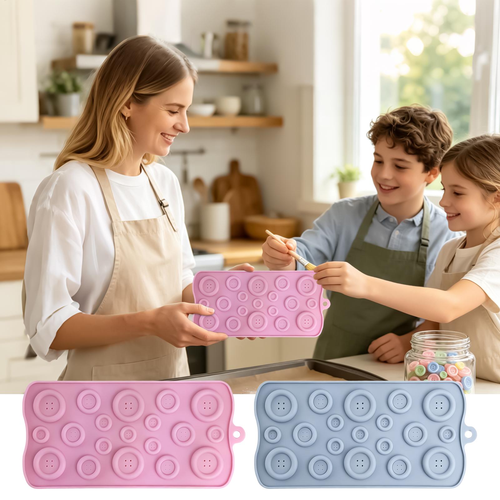 Gummy Candy - 19-delige chocoladevorm met knoopvormen, voedselveilige siliconen